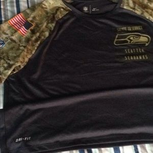 men nike seahawks military salute service xl shirt